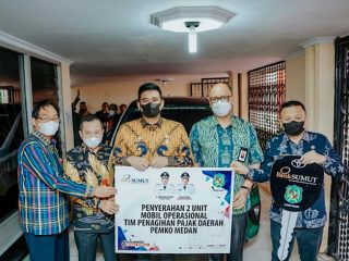 PT Bank Sumut bekerja sama dengan BP2RD Kota Medan kembali meresmikan pembukaan Loket Penerimaan Pembayaran Pajak Daerah Kota Medan yang berlokasi di UPT 1 Jln Turi Medan, Kamis (9/6/2022).