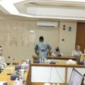Wakil Gubernur Sumatra Utara, Musa Rajekshah, Memimpin Rapat Bersama Dirut Bank Sumut dan Beberapa Staff di Lantai 3 Kantor Pusat Bank Sumut, Jalan Imam Bonjol Medan, Rabu 15 Juni 2022.(kaldera/diskominfo)