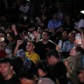 Walikota Medan, Bobby Nasution di tengah -tengah masyarakat menikmati penampilan dari sejumlah artis ibukota
