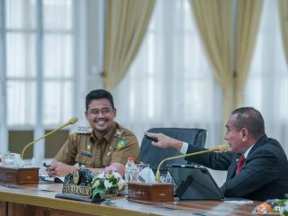 Walikota Medan, Bobby Nasution bersama Gubsu, Edy Rahmayadi