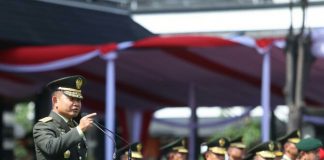 Kasad Jendral TNI, Dudung Abdurachman saat memberikan arahan kepada lulusan Paja TNI AD di Mabesad, Kamis (14/7/2022)