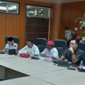 Suasana RDP Komisi III dengan direksi PUD Pasar Kota Medan, pedagang Pasar Aksara terkait biaya kontribusi pembangunan, Selasa (19/7/2022)