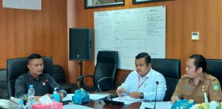 Suasana rapat Komisi IV dengan Dinas PU Kota Medan,Senin (15/8/2022)