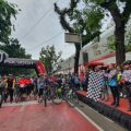 Gubsu melepas peserta gowes 2 negara memperingati 65 tahun hubungan diplomatik Indonesia-Malaysia.