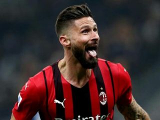 O Giroud akan menjadi andalan Milan dalam laga melawan Inter, Sabtu (3/9/2022)