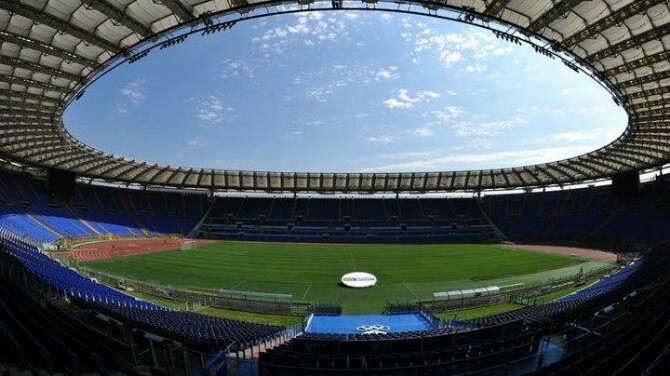 Stadion Olimpico, tempat digelarnya laga Lazio v Napoli, Minggu dinihari (4/9/2022)
