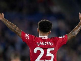 Jadon Sancho akan menjadi andalan Erik ten Hag menjebol gawang Arsenal ketika kedua tim bertemu di Stadion Old Trafford, Minggu(4/9/2022)