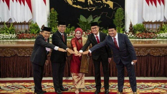 Ini wajah lima Anggota DKPP RI yang baru dilantik.