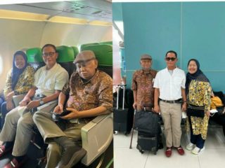 Prof Budi Agustono melansir fotonya saat bertemu Prof Azyumardi Azra di Bandara dan Pesawat sebelum Ketua Dewan Pers itu mengalami kendala kesehatan dan dilarikan ke RS Serdang, Selangor.