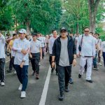 Wakil Walikota Medan, Aulia Rachman ikut jalan santai Peringatan Hari Perhubungan Nasional 2022 di Jalan Imam Bonjol, Medan