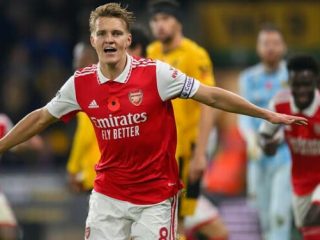 Kemenangan 2-0 atas Wolves di Stadion Molineux, Minggu (13/11/2022), semakin memantapkan Arsenal di puncak klasemen sementara Laga Inggris.