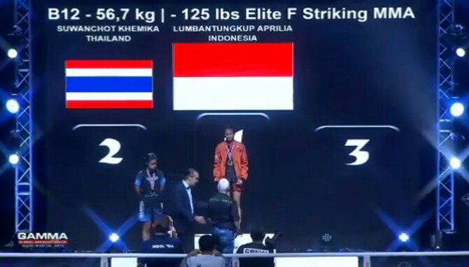 Mahasiswi Jurusan PJKR FIK Unimed, Aprilia Eka Putri Lumbantungkup mewakili Indonesia, meraih Juara 1 pada ajang Asian-Pacific MMA Championships 2022 di Pattaya, Thailand yang digelar pada 9-13 November 2022.