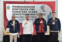 Gubernur Sumatera Utara (Sumut) Edy Rahmayadi meminta wartawan Sumut keluar sebagai juara di Pekan Olahraga Wartawan Nasional (Powarnas) 2022. Dia tidak ingin target kontingen di bawah peringkat kedua.