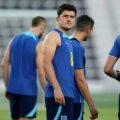 Pemain Timnas Inggris, Harry Maguire menjadi salah satu andalan lini belakang tim berjuluk tiga singa itu saat melawan Iran di Stadion Khalifa