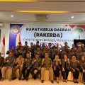 Pengurus DPW KSBN Sumut berfoto bersama di arena Rakerda I KSBN Sumut. Rakerda ini menghasilkan sejumlah program jangka pendek dan panjang hingga pengurus periode 2022-2027.(ist)