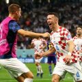 Pemain Kroasia, I Perisic meluapkan kesenangannya usai membawa timnya menang atas Jepang