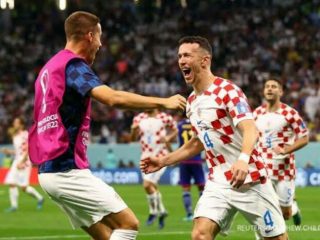 Pemain Kroasia, I Perisic meluapkan kesenangannya usai membawa timnya menang atas Jepang