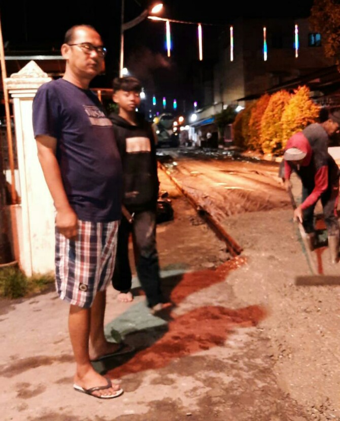Warga Jalan Karya Mesjid, Kelurahan Sei Agul, Kecamatan Medan Barat mengucapkan terimakasih kepada jajaran Dinas Pekerjaan Umum (PU) Kota Medan.