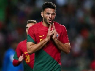 Bintang muda Timnas Portugal G Ramos menciptakan hattrick ke gawang Swiss saat timnya menang 6-1