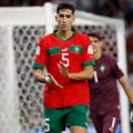 Nayef Aguerd akan menjadi andalan lini belakang Maroko saat melawan Portugal di babak 8 besar