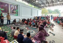 DPC Gerindra Binjai gelar doa bersama anak yatim, lansia dan ibu-ibu perwiritan untuk kemenangan Prabowo di Pilpres 2024 di rumah Ketua DPC Gerindra Binjai, Ahmad Azrai Aziz, Sabtu (17/22/2022).