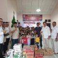 DPD Partai Gerindra Sumut kunjungi Panti Asuhaan Jembatan Jalan Suci rayakan Natal dan Tahun Baru bersama puluhan adik-adik Panti Asuhan di Jl. Bunga Wijaya Kesuma, Medan Selayang, Selasa (27/12).