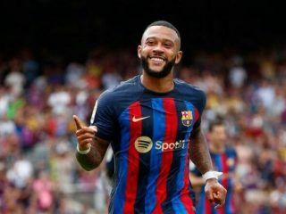 M Depay jadi andalan lini depan Barcelona saat bertandang ke markas Atletico Madrid, Senin (9/1/2023)