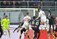 AC Milan gagal meraih poin penuh di kandang sendiri dalam lanjutan Liga Italia, Senin (9/1/2023). O Giroud cs ditahan imbang pasukan AS Roma 2-2.