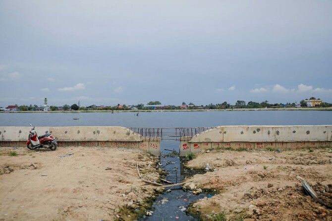 Warga Kecamatan Medan Labuhan berharap pengerjaan Danau Laguna sebagai kolam retensi yang dilakukan Pemko Medan rampung tahun ini. Foto: Dinas Kominfo Kota Medan