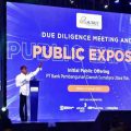 Gubsu, Pemegang Saham Pengendali Bank Sumut, Edy Rahmayadi, berbicara dalam Public Expose IPO PT Bank Sumut, Senin (9/1/2023). (kaldera/kominfo)