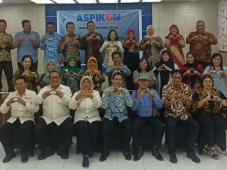 Pengurus Asosiasi Perguruan Tinggi Ilmu Komunikasi (Aspikom) Koordinator Wilayah Sumatera Utara Periode 2022-2025 resmi dilantik, Kamis (12/1/2023).