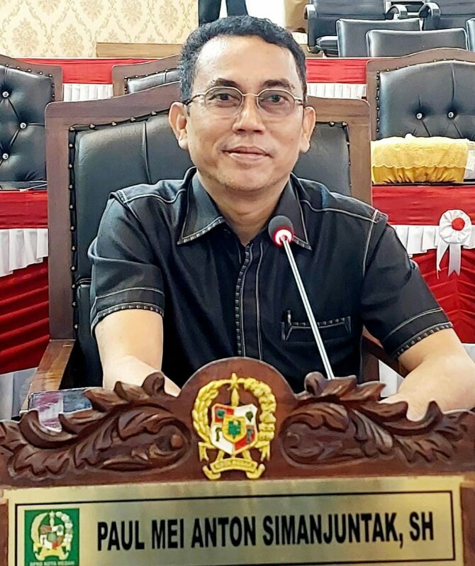 Anggota Komisi IV DPRD Medan, Paul Mei Anton Simanjuntak