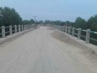Situasi jembatan Paluh Merbau - Tanjung Rejo yang hampir rampung.(kaldera/ist)