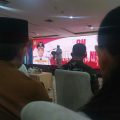 Menteri Pertahanan Indonesia, Prabowo Subianto ketika memberikan sambutan di acara Peluncuran Pemuda Bela Negara di Gedung Pelindo, Kecamatan Medan Belawan, Sabtu (28/1/2023). Foto:kaldera/reza