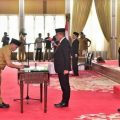 Pengambilan sumpah dan pelantikan 911 pejabat eselon III dan IV Pemprov Sumatera Utara, oleh Gubernur Sumut Edy Rahmayadi, Selasa (21/02/2023)