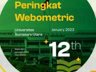 Universitas Sumatera Utara (USU) menduduki peringkat 12 kampus terbaik di Indonesia versi pemeringkatan Webometrics. Peringkat ini naik signifikan dari posisi sebelumnya di mana USU menduduki posisi 29.