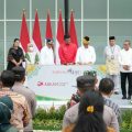Presiden Joko Widodo saat meresmikan Terminal Amplas, Medan, Kamis (9/2/2023). Foto: Dinas Kominfo Kota Medan