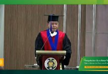 Rektor Universitas Sumatera Utara (USU) Prof. Dr. Muryanto Amin, S.Sos., M.Si., resmi dikukuhkan sebagai Guru Besar Tetap Ilmu Politik, Senin (6/3/2023).