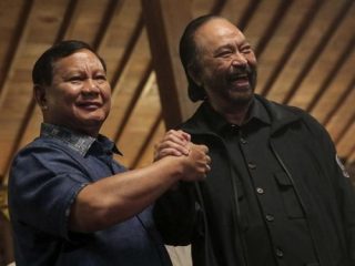 Ketum DPP Partai Gerindra Prabowo Subianto dan Ketum DPP Partai Nasdem Surya Paloh sepakat menghormati putusan politik masing-masing, Minggu (5/3/2023).(kaldera/ist)