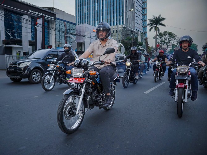 Ngabuburit Bersama Bobby Nasution, Komunitas Sepeda Motor Dukung Ketertiban  Berlalulintas