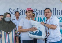 PT Indonesia Asahan Aluminium (Inalum) persero melakukan aksi jual sembako murah dan pameran UMKM binaan Inalum di Kota Tangerang.