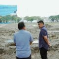 Walikota Medan, Bobby Afif Nasution saat meninjau pengerjaan revitalisasi Lapangan Merdeka Medan beberapa waktu lalu