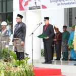 Peringatan Hari Lahir Pancasila di Lingkungan Pemko Medan di Halaman Kantor Walikota Medan, Kamis (1/6/2023)