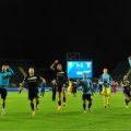 Para Pemain Lazio melakukan selebrasi usai memastikan menjadi runner up Liga Italia 2022/2023. Foto:reuters