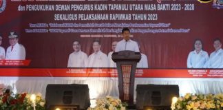Ketua Kadin Sumut Firsal Ferial Mutyara langsung menghadiri Musyawarah Kabupaten (Muskab) Tapanuli Utara.