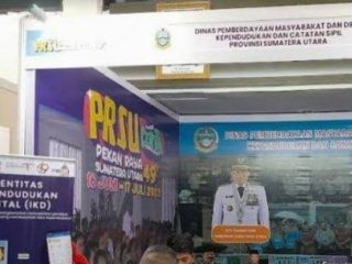 Dinas Pemberdayaan Masyarakat, Desa, Kependudukan, dan Catatan Sipil (Dukcapil) Provinsi Sumatera Utara membuka layanan pembuatan Kartu tanda penduduk (KTP) digital di Stan Pekan Raya Sumatera Utara (PRSU).