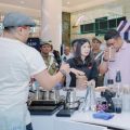 Walikota Medan, Bobby Nasution saat menyicipi kopi di Festival Kopi di Sun Plaza Medan