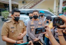 Walikota Medan, Bobby Nasution bersama Kapolrestabes Medan, Kombes Pol Valentino