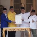 Ketua Umum PAN, Zulkifli Hasan, Ketua Umum Golkar, Airlangga Hartanto, Ketua Umum Gerindra, Prabowo Subianto dan Ketua Umum PKB, Muhaimin deklarasi bersama mendukung Prabowo sebagai calon presiden yang diusung di Pilpres 2024. Foto:google