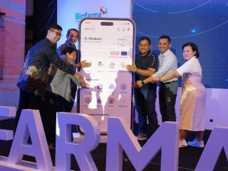 Manajemen Bio Farma mengumumkan pemenang kompetisi Bio Farma x MIT Hacking Medicine sekaligus meluncurkan platform digital untuk mempermudah layanan kesehatan Mediverse di Bali, Minggu (27/8/2023).